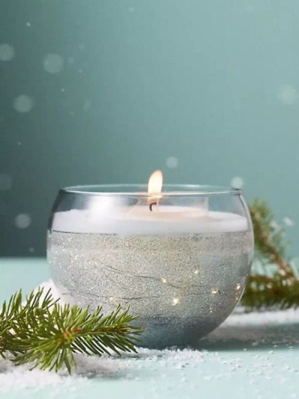 Anthropologie Twinkle Light Woody Fresh Balsam & Cedarwood Candle Ornament